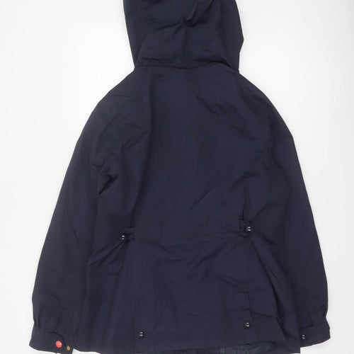 Joules Women’s Blue UK 14 Waterproof Hooded Rain Jacket