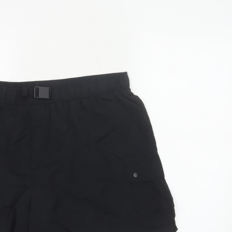 Goodmove Women’s Black Size 18 Cargo Utility Shorts Belted