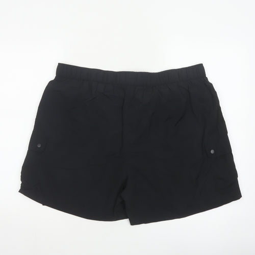 Goodmove Women’s Black Size 18 Cargo Utility Shorts Belted