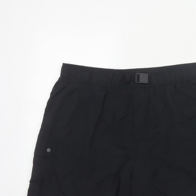 Goodmove Women’s Black Size 18 Cargo Utility Shorts Belted