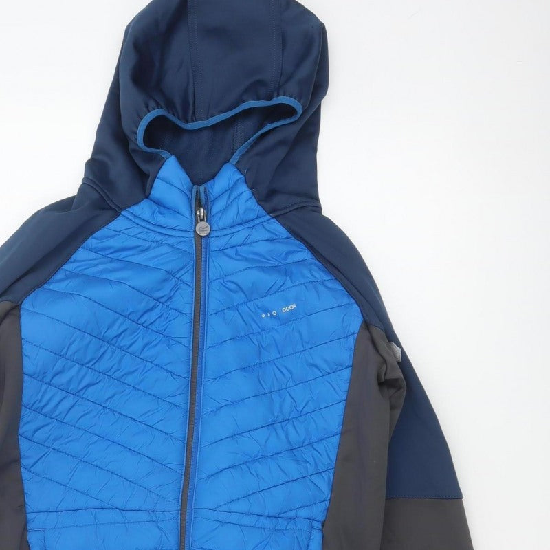 Regatta Boys Blue 13 Years Full Zip Hooded Quilted Softshell Jacket