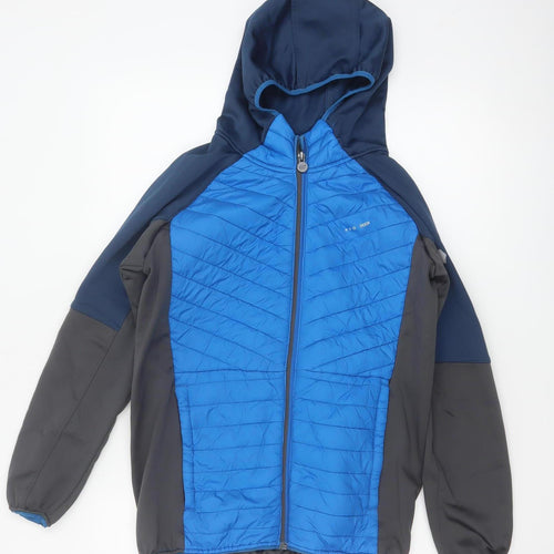 Regatta Boys Blue 13 Years Full Zip Hooded Quilted Softshell Jacket