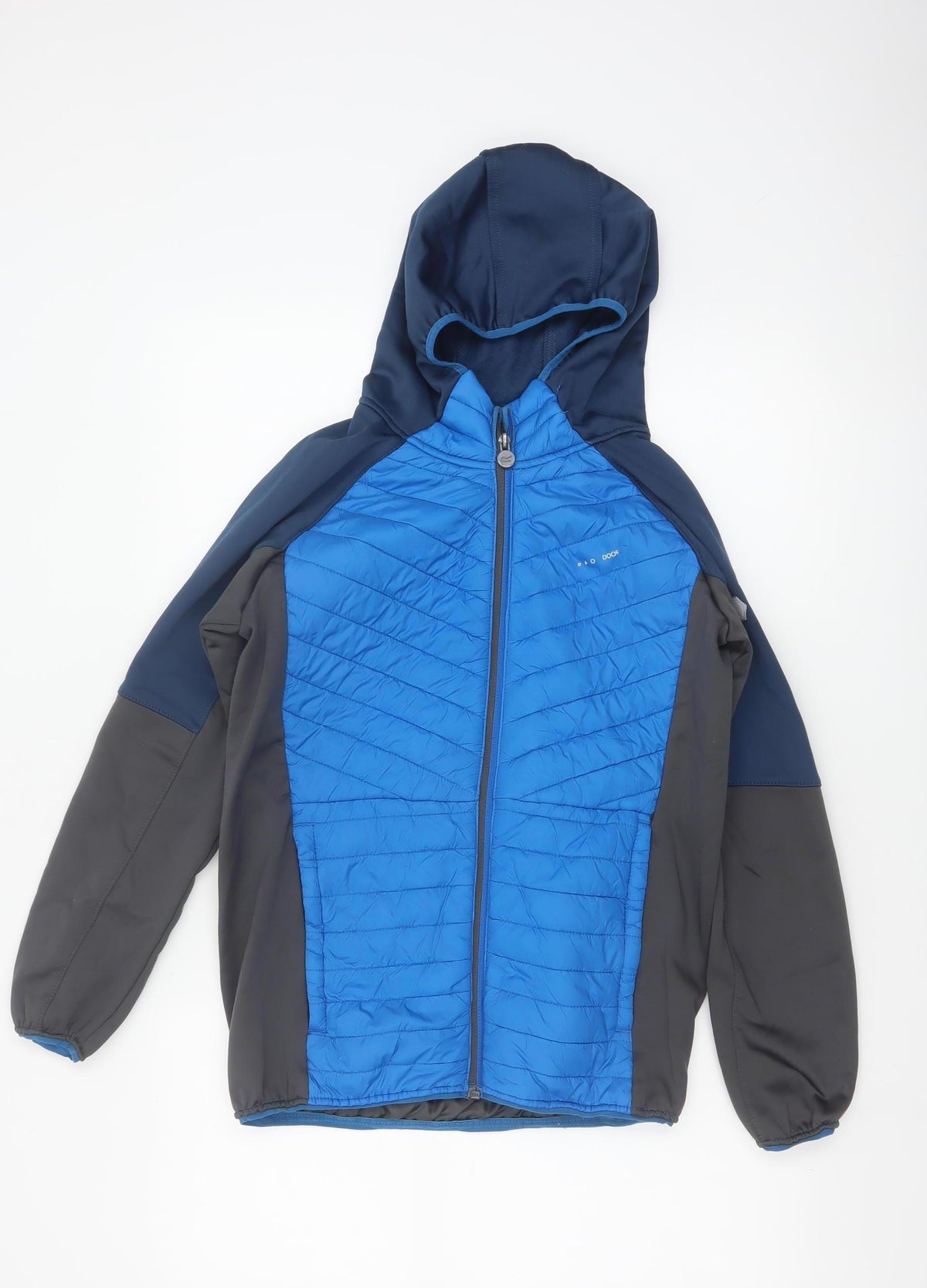 Regatta Boys Blue 13 Years Full Zip Hooded Quilted Softshell Jacket