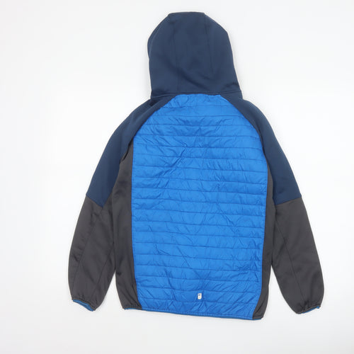 Regatta Boys Blue 13 Years Full Zip Hooded Quilted Softshell Jacket