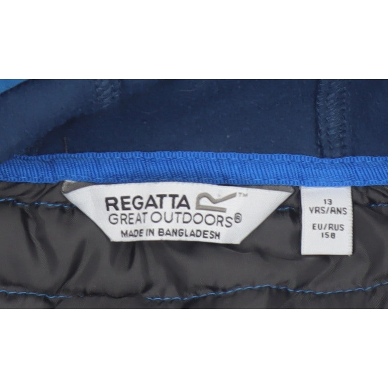 Regatta Boys Blue 13 Years Full Zip Hooded Quilted Softshell Jacket