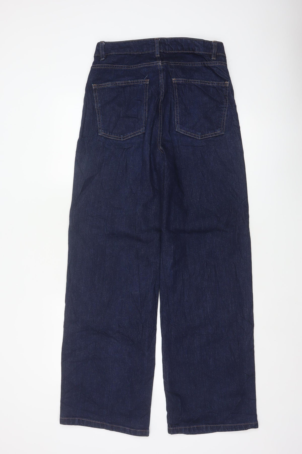 M&S Women’s Blue UK 10 Long High Rise Wide-Leg Stretch Jeans