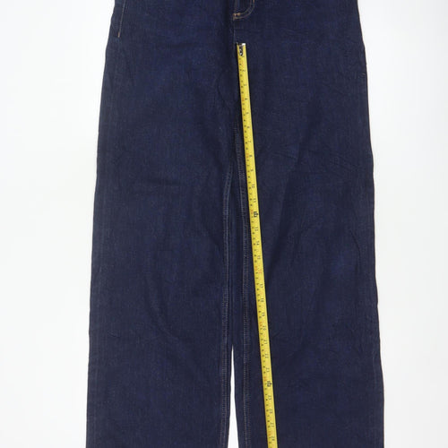 M&S Women’s Blue UK 10 Long High Rise Wide-Leg Stretch Jeans