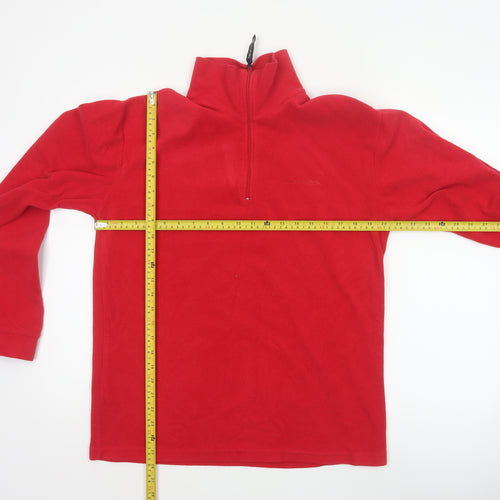 Trespass Men’s Red M Fleece 1/4 Zip High Neck Outdoor Sweatshirt