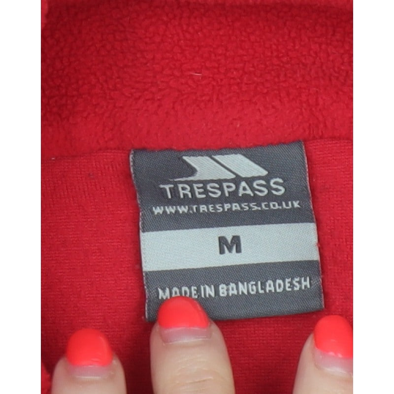 Trespass Men’s Red M Fleece 1/4 Zip High Neck Outdoor Sweatshirt