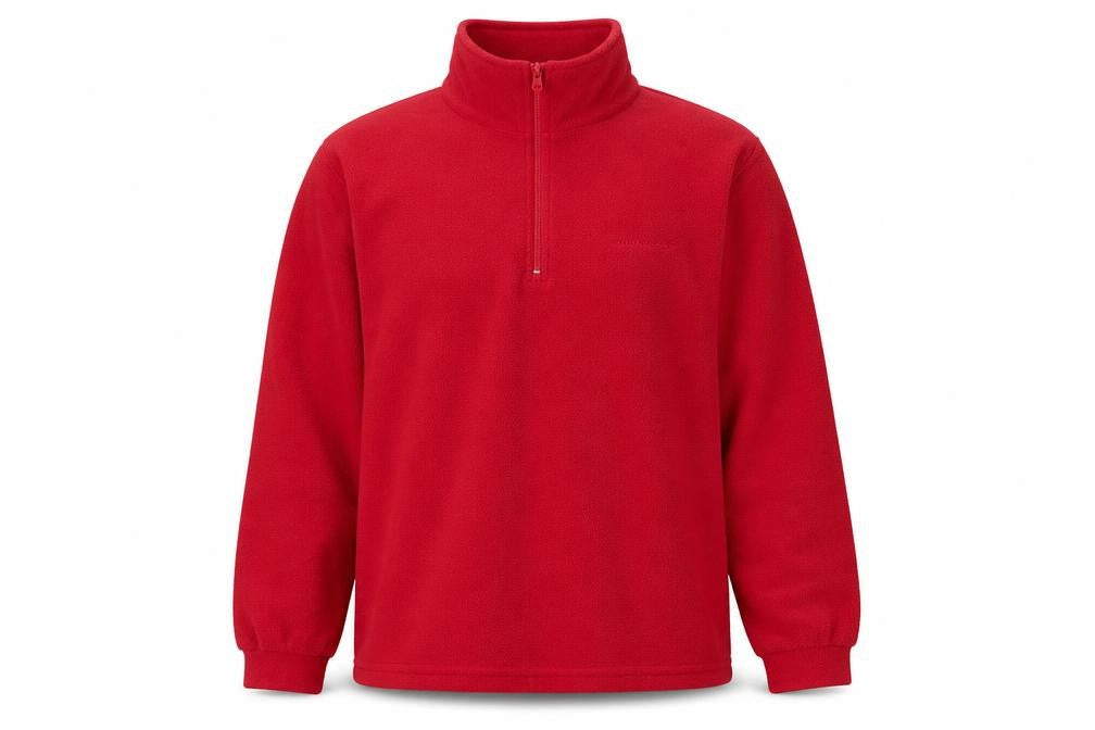 Trespass Men’s Red M Fleece 1/4 Zip High Neck Outdoor Sweatshirt