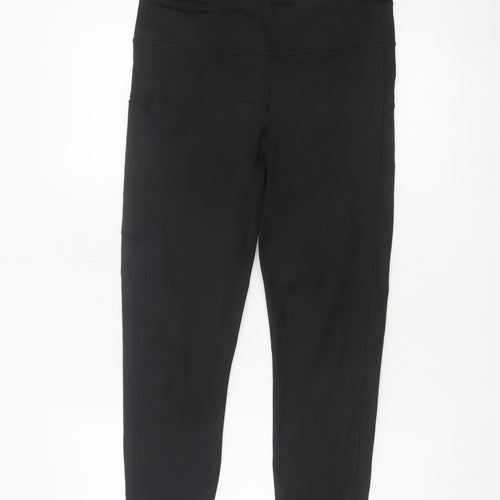 Marks & Spencer Women Black UK 12 High Waist Stretch Gym Leggings