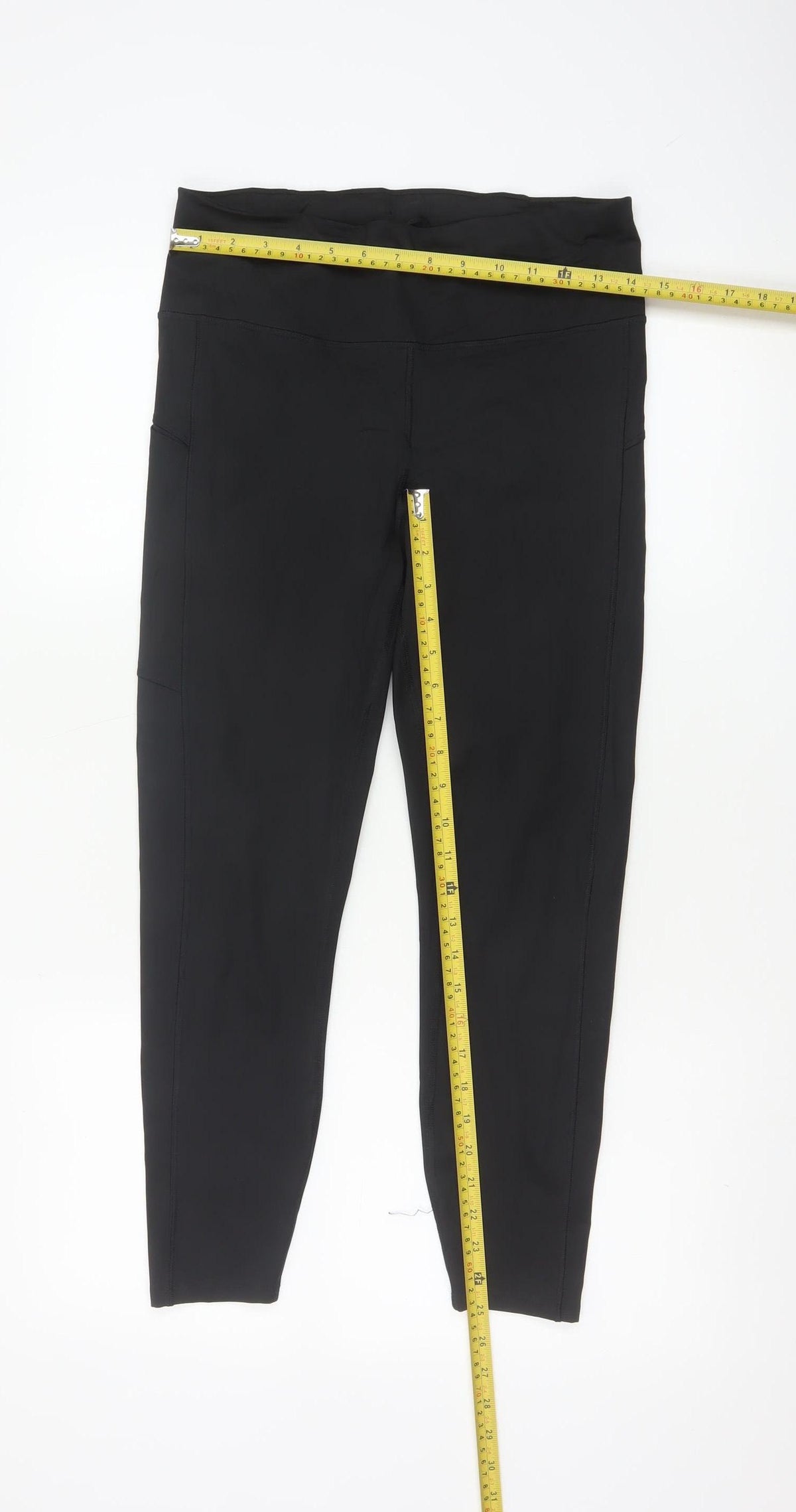 Marks & Spencer Women Black UK 12 High Waist Stretch Gym Leggings