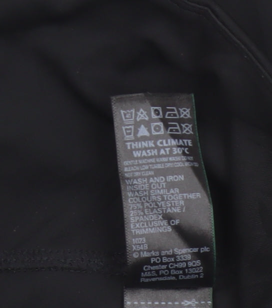 Marks & Spencer Women Black UK 12 High Waist Stretch Gym Leggings
