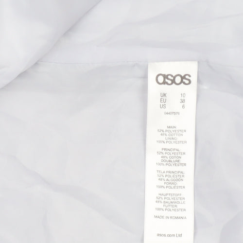 ASOS Women Grey UK 10 Knit Lined Open Jacket Cotton Blend