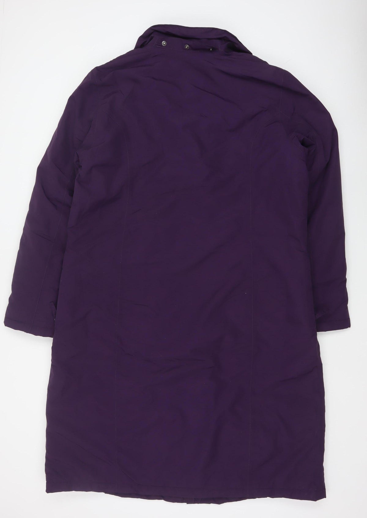 Lands' End Women’s Purple L Squall Long Waterproof Hooded Parka Coat