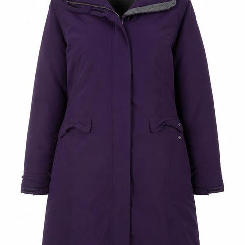 Lands' End Women’s Purple L Squall Long Waterproof Hooded Parka Coat