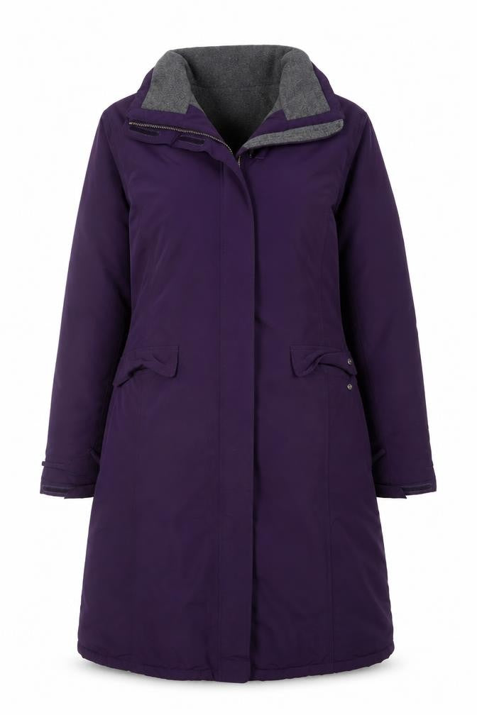 Lands' End Women’s Purple L Squall Long Waterproof Hooded Parka Coat