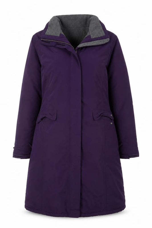 Lands' End Women’s Purple L Squall Long Waterproof Hooded Parka Coat