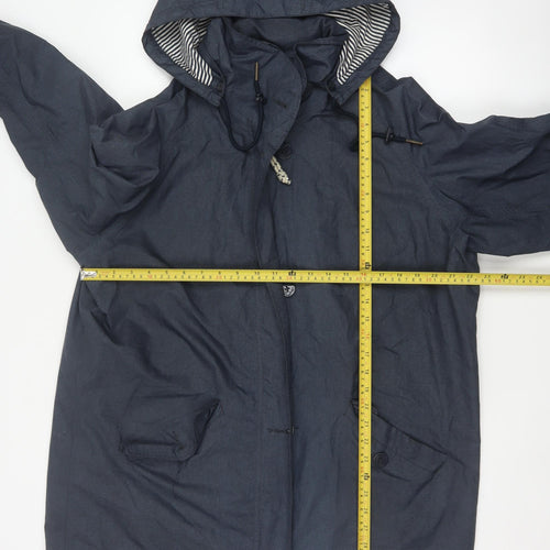 Seasalt Women’s Blue Size 16 Hooded Waterproof Rain Coat Nautical