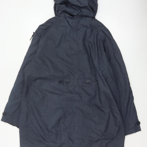 Seasalt Women’s Blue Size 16 Hooded Waterproof Rain Coat Nautical