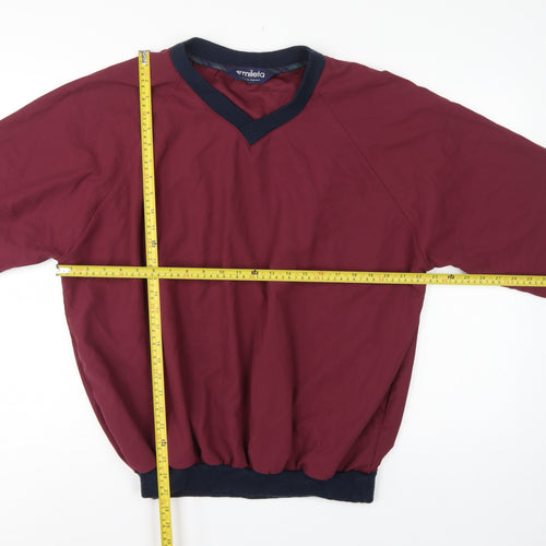 Mileta Men’s Red XL V-Neck Pullover Sweatshirt Made in England
