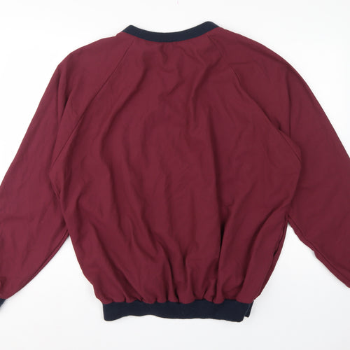 Mileta Men’s Red XL V-Neck Pullover Sweatshirt Made in England