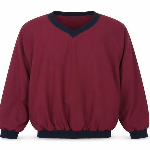 Mileta Men’s Red XL V-Neck Pullover Sweatshirt Made in England