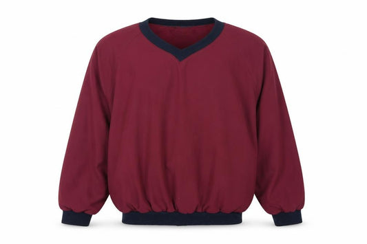 Mileta Men’s Red XL V-Neck Pullover Sweatshirt Made in England