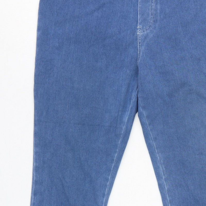 Tu Women Blue Petite UK 16 Tapered Stretch High Rise Jeans
