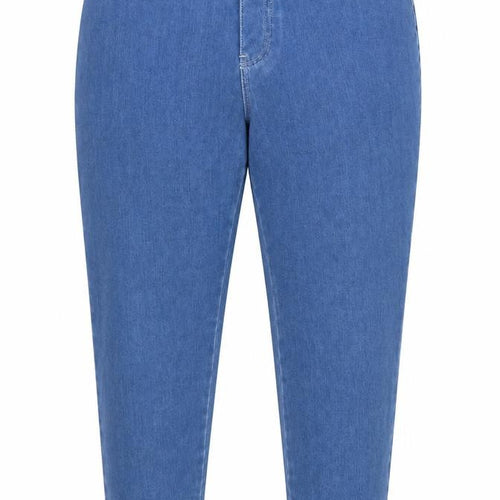 Tu Women Blue Petite UK 16 Tapered Stretch High Rise Jeans