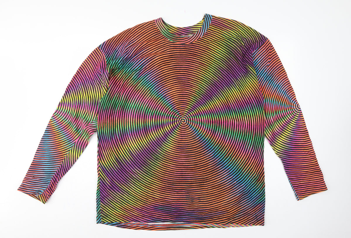 Space Tribe Unisex Multicoloured XL Space Spiral Pullover Sweatshirt