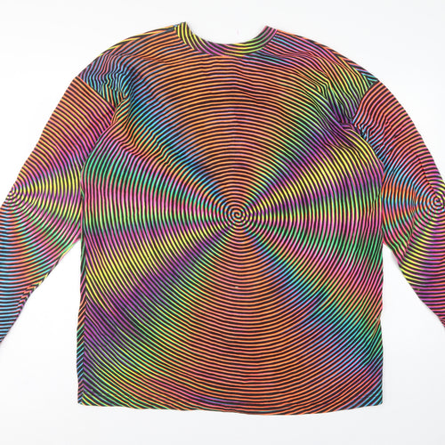 Space Tribe Unisex Multicoloured XL Space Spiral Pullover Sweatshirt