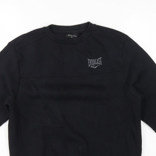 Everlast Boys Black Size 13 Pullover Fleece Logo Sweatshirt