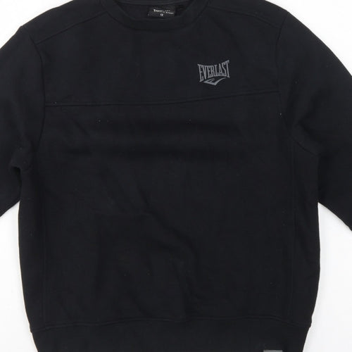 Everlast Boys Black Size 13 Pullover Fleece Logo Sweatshirt