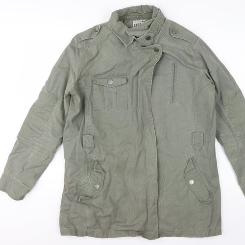 Next Women Green UK 14 Military Jacket Cotton Lined Padded