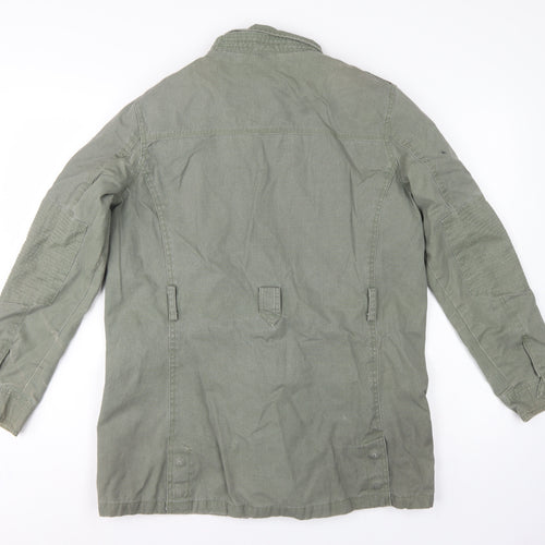 Next Women Green UK 14 Military Jacket Cotton Lined Padded