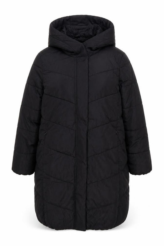 Marks Spencer Girls Black 15-16 Years Long Hooded Puffer Jacket