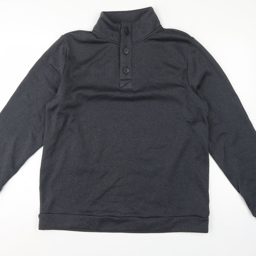 Rohan Men’s Grey M Henley High Neck Fleece Lined Sweatshirt