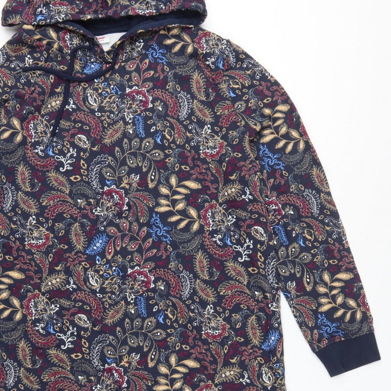 John Baner Women’s Multicoloured Paisley Hooded Jumper Dress UK 22