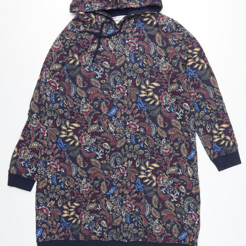 John Baner Women’s Multicoloured Paisley Hooded Jumper Dress UK 22