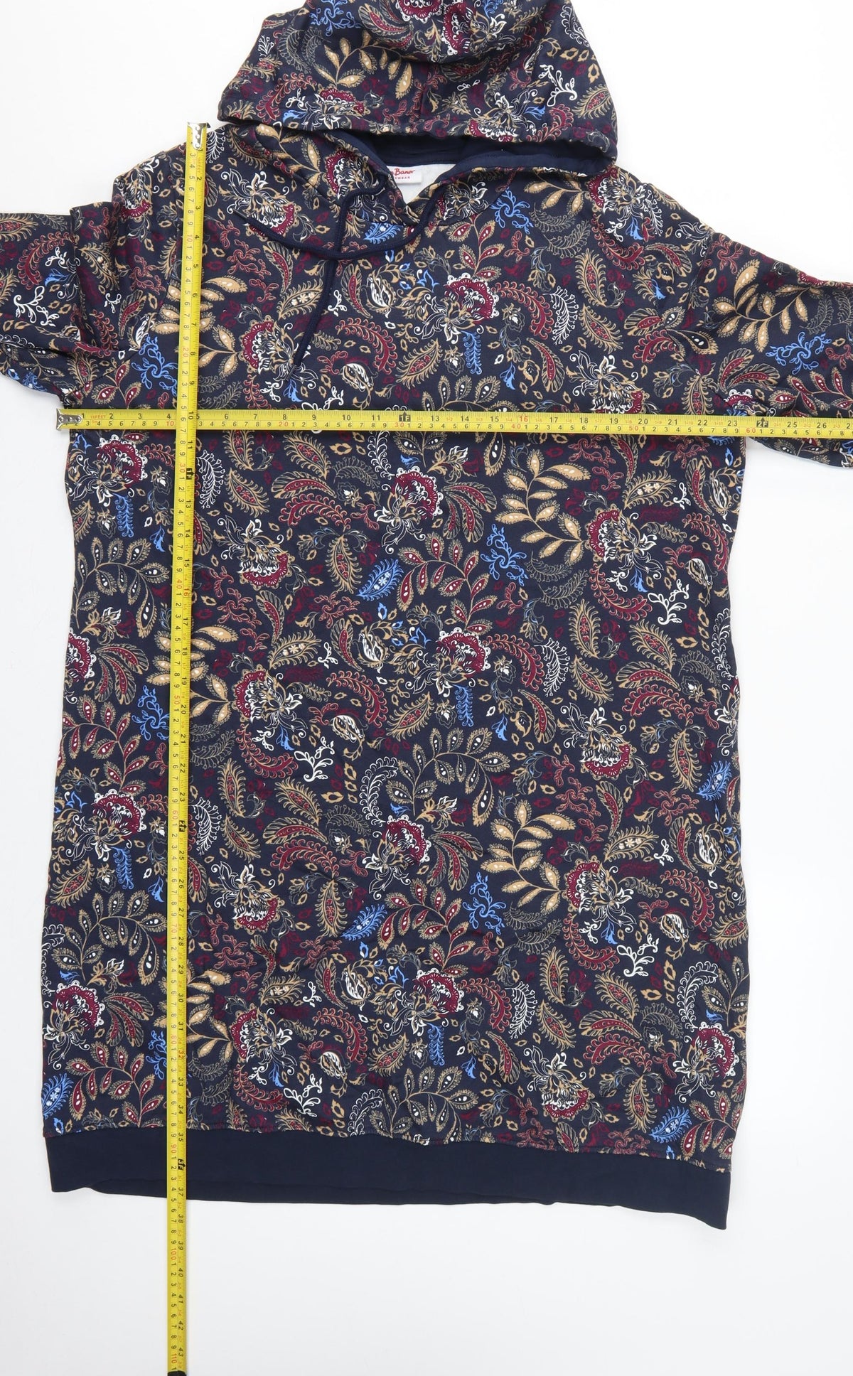 John Baner Women’s Multicoloured Paisley Hooded Jumper Dress UK 22