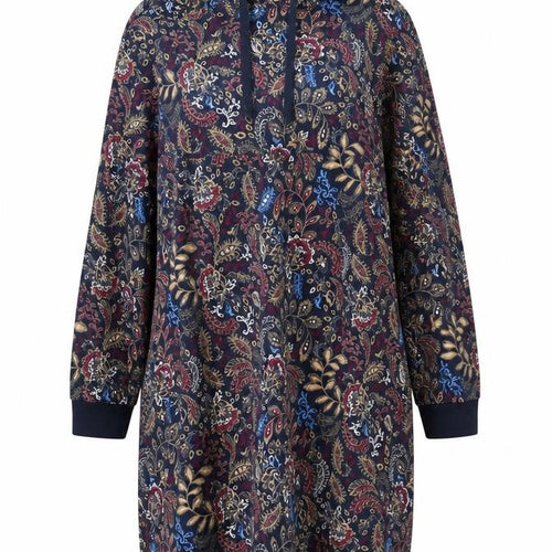 John Baner Women’s Multicoloured Paisley Hooded Jumper Dress UK 22