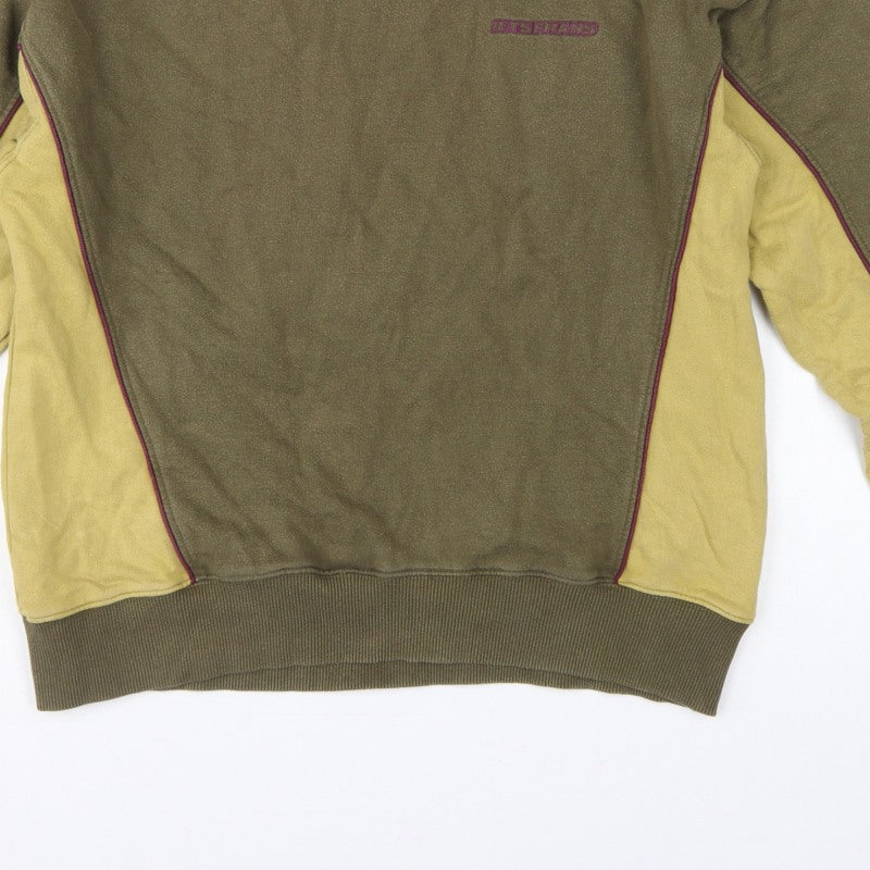 Iets Frans Mens Green Yellow Logo Colourblock Sweatshirt Size S Pullover