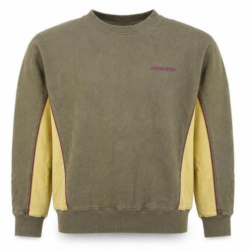 Iets Frans Mens Green Yellow Logo Colourblock Sweatshirt Size S Pullover