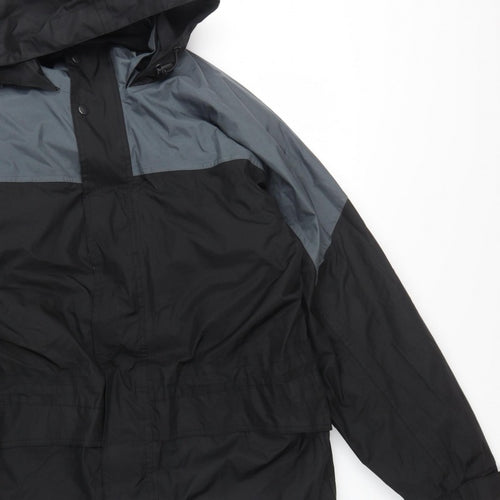 Regatta Men’s Black Grey M Waterproof Hooded Outdoor Jacket