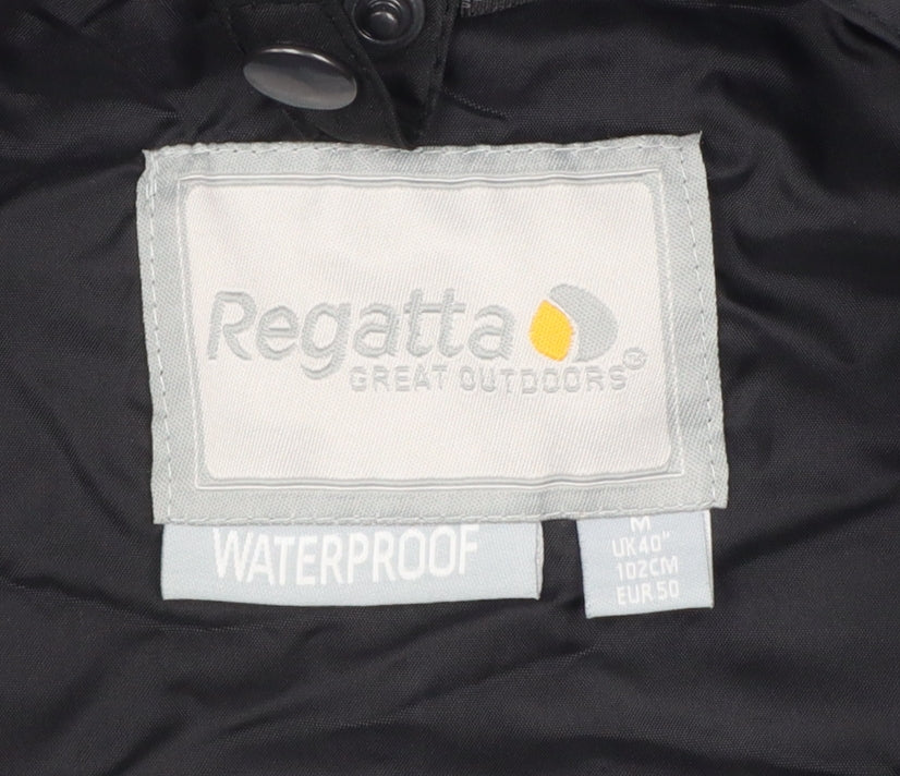 Regatta Men’s Black Grey M Waterproof Hooded Outdoor Jacket