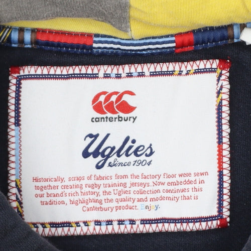 Canterbury Men’s Blue XL Pullover Hoodie Rugby Logo Pocket