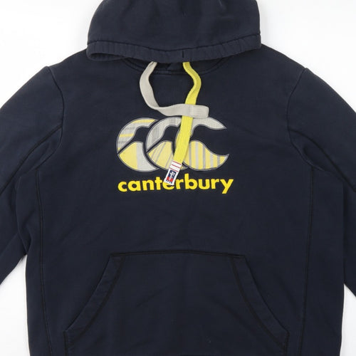 Canterbury Men’s Blue XL Pullover Hoodie Rugby Logo Pocket