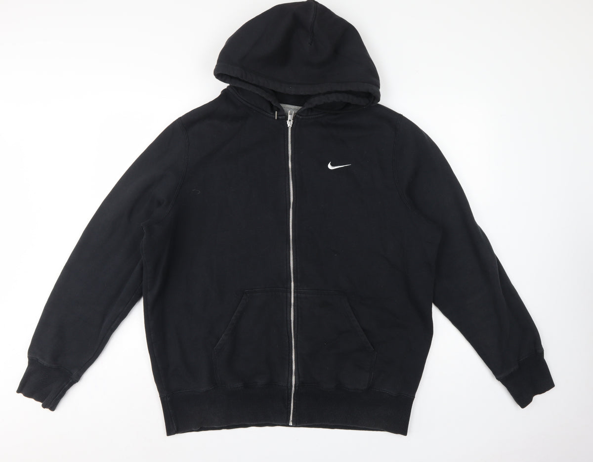 Nike Men’s Black 2XL Full Zip Hooded Fleece Logo Hoodie