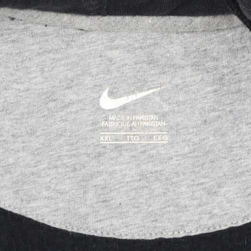 Nike Men’s Black 2XL Full Zip Hooded Fleece Logo Hoodie